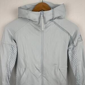 Adidas Women's Z.N.E. HD Fast Release Mesh Zip Up‎ Hoodie Blue Tint XS Climalite